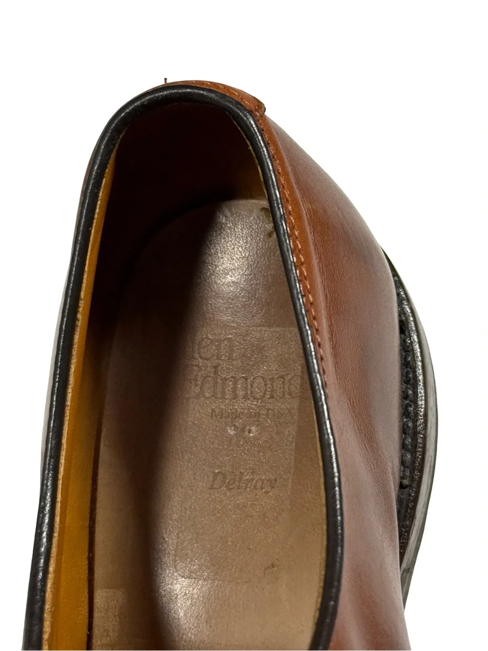 Allen Edmonds Delray Brown Leather Split Toe Derby Dress Shoes Mens 10.5 D USA